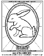Chinese New Year - Year of the Rabbit coloring page