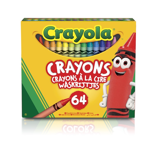 Crayola 64 waskrijtjes felle kleuren
