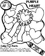 No.3 Purple Heart coloring page