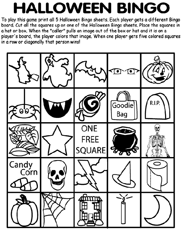 Halloween Bingo No.1 coloring page