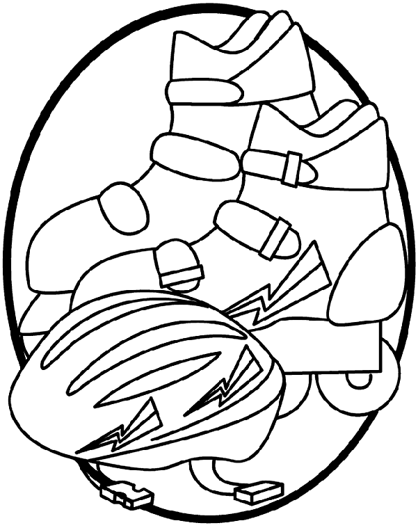 Rollerblades coloring page
