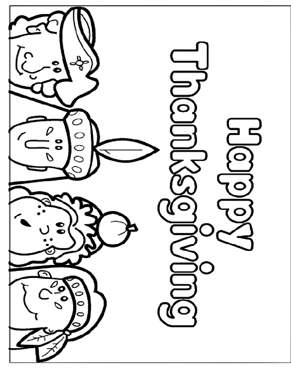 Thanksgiving Sign coloring page
