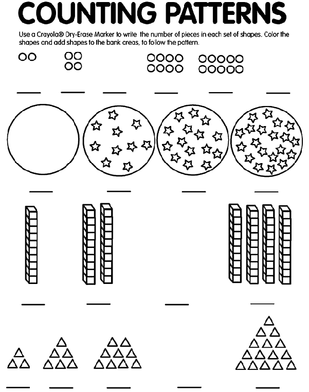 Counting Patterns coloring page