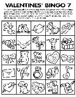 Valentine&#39;s Bingo 7 coloring page