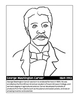 George Washington Carver coloring page