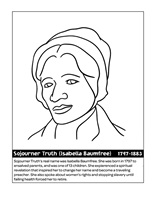 Speaker Sojourner Truth coloring page