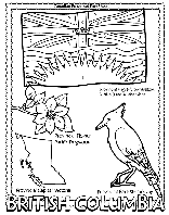 Canadian Province - British Columbia coloring page