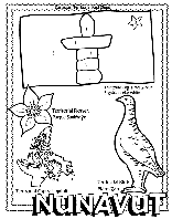 Canadian Territory - Nunavut coloring page