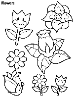 Spring Flowers coloring page