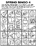 Spring Bingo 4 coloring page