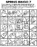 Spring Bingo 7 coloring page