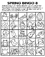 Spring Bingo 8 coloring page