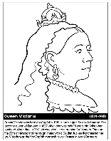 Queen Victoria coloring page