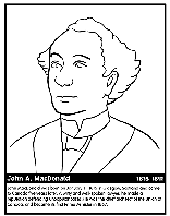 Canadian Prime Minister MacDonald coloring page