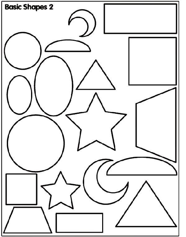 Basic Shapes 2 coloring page