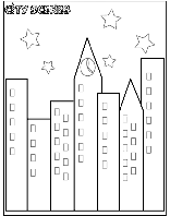 City Scene coloring page