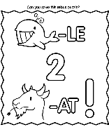 Rebus Message 2 coloring page