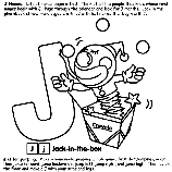 Alphabet J coloring page