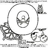 Alphabet O coloring page