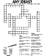 Any Ideas Cross Word coloring page