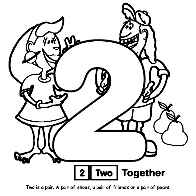 Number 2 coloring page