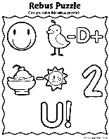 Rebus Puzzle coloring page