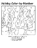 Holiday Color by Number coloring page