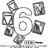 Number 6 coloring page