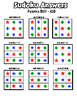 Answers B10-B18 coloring page