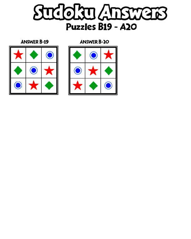 Answers B19-B20 coloring page