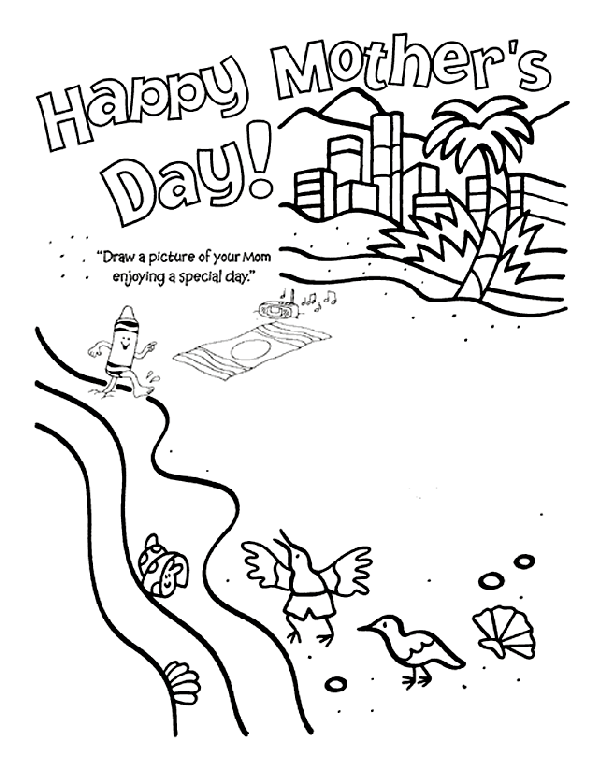 Happy Mother's Day coloring page