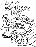 Father&#39;s Day - Hungry Dad coloring page