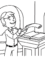 Hearing the Shofar coloring page