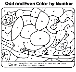 Circus Color by Number coloring page