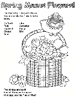 Spring Means Flowers coloring page