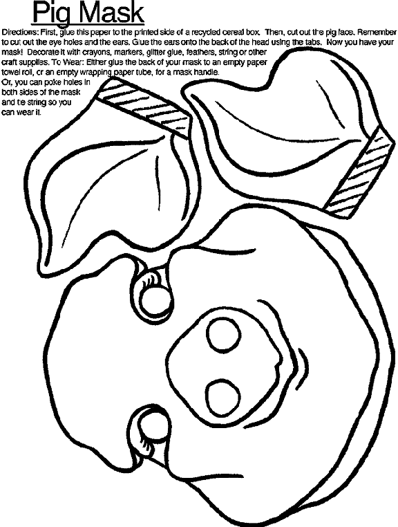 Pig Mask coloring page