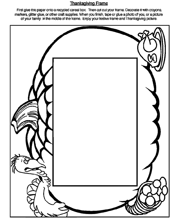 Thanksgiving Frame coloring page