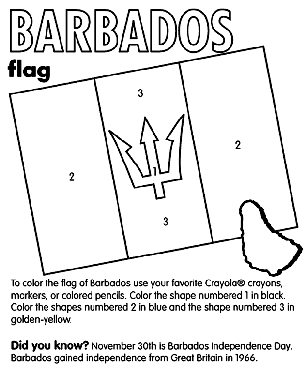 Barbados coloring page