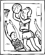 Basketball - Making the Hoop coloring page