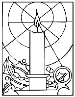Christmas Candle coloring page