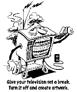 Give Your Television a Break coloring page