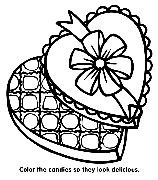 Valentine&#39;s Candy coloring page