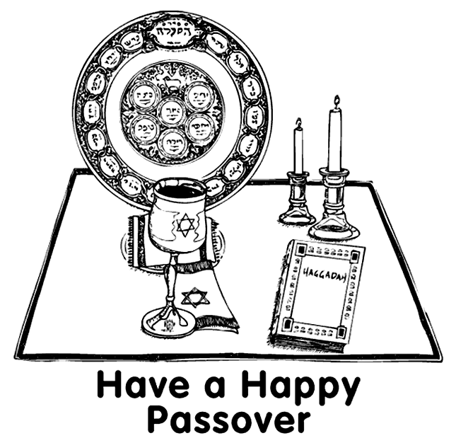 Passover Symbols coloring page