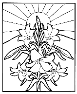 Easter Lilies coloring page