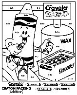 Crayon Packing - Addition coloring page