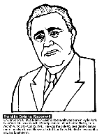 U.S. President Franklin Delano Roosevelt coloring page
