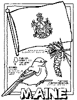 Maine coloring page