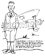 Charles Lindbergh coloring page