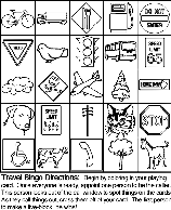 Travel Bingo Board 2 coloring page