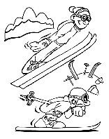 Skiing Fun coloring page